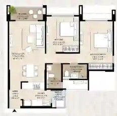 2 BHK Floor Plan